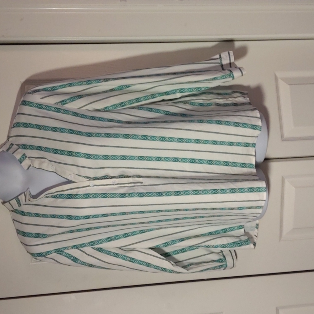 Silky shirt with stripes 2X